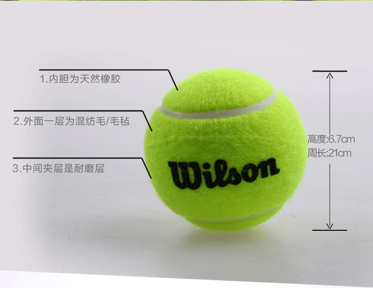 Wilson维尔胜/威尔胜网球 WRT1360 高级耐用训练用球 60粒袋装